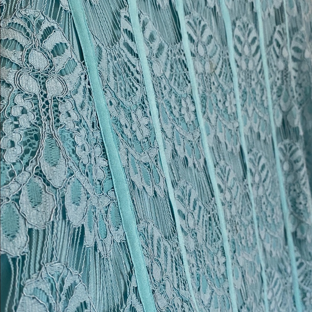 REBA Turquoise Lace Midi Dress - Picture 15 of 16